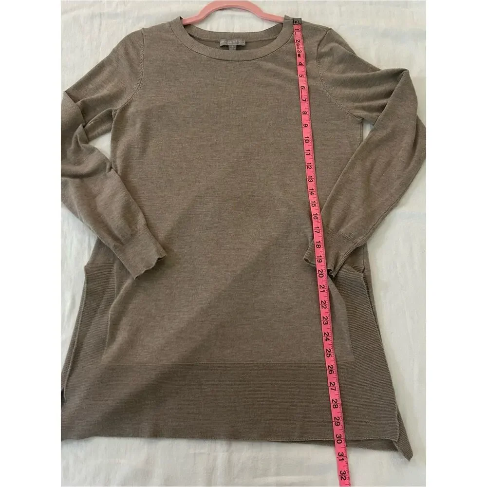 EVOLUTION by Cyrus Tunic Sweater Light Brown Long Sleeve Women’s S